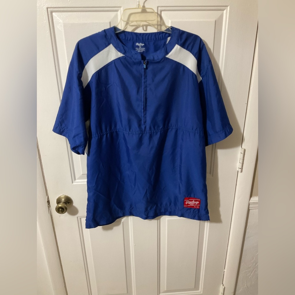 3/$12 Sale Rawl Sh Sleeve Quarter ZipBaseball Pullover Wind Breaker Men's Large